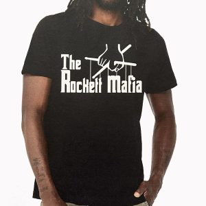 Rockett Mafia White Logo - Black T-Shirt.
